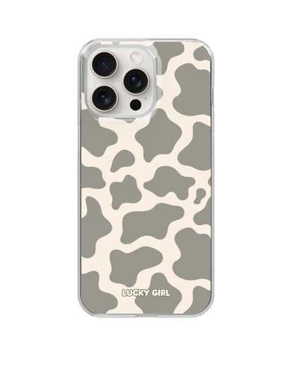 River Rock Cow Print Clear Case Insert