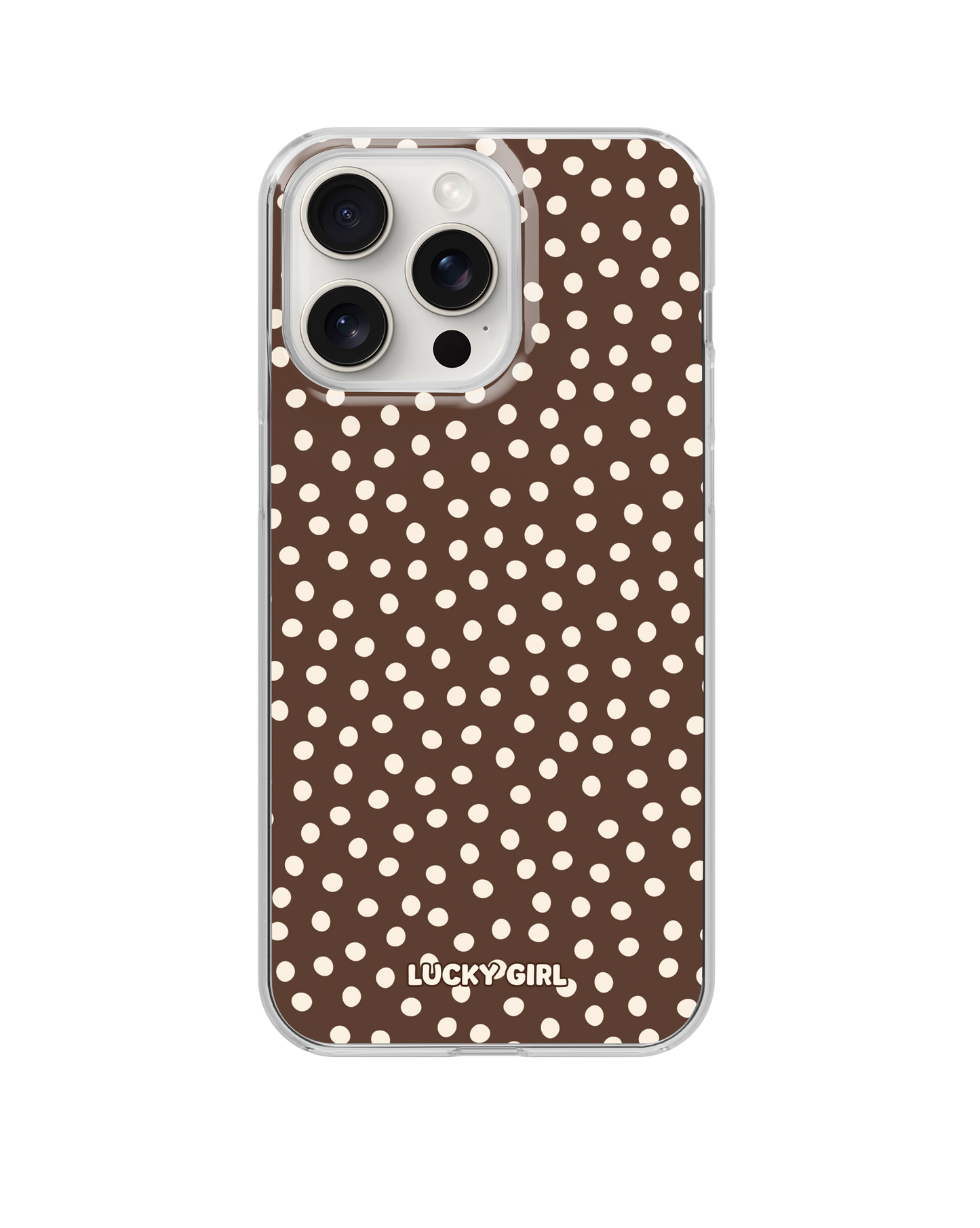Espresso Dots Clear Case Insert