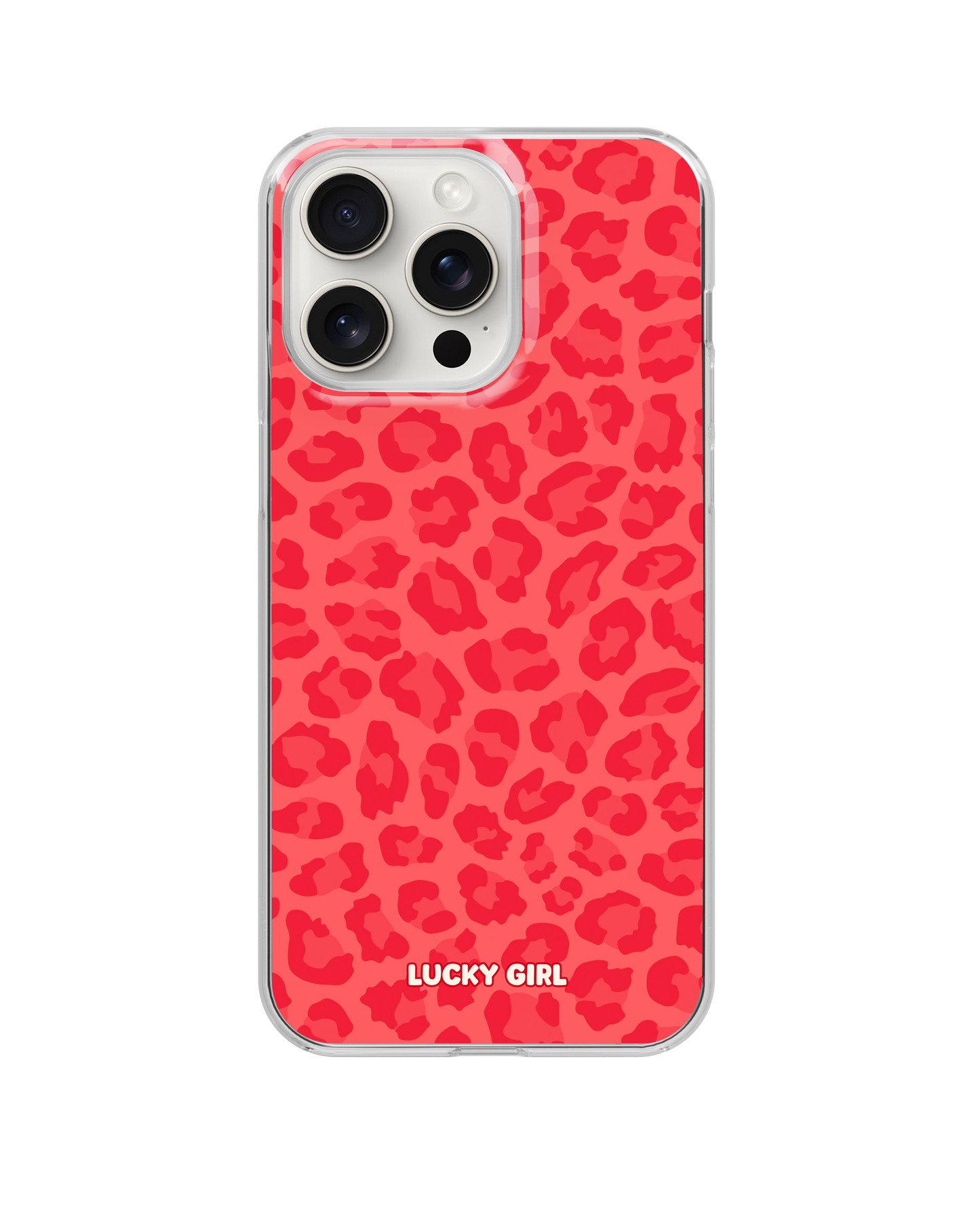 Vermillion Leopard Clear Case Insert
