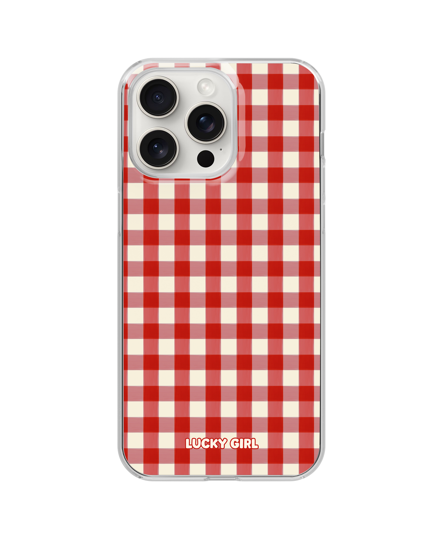 Apple Gingham Clear Case Insert