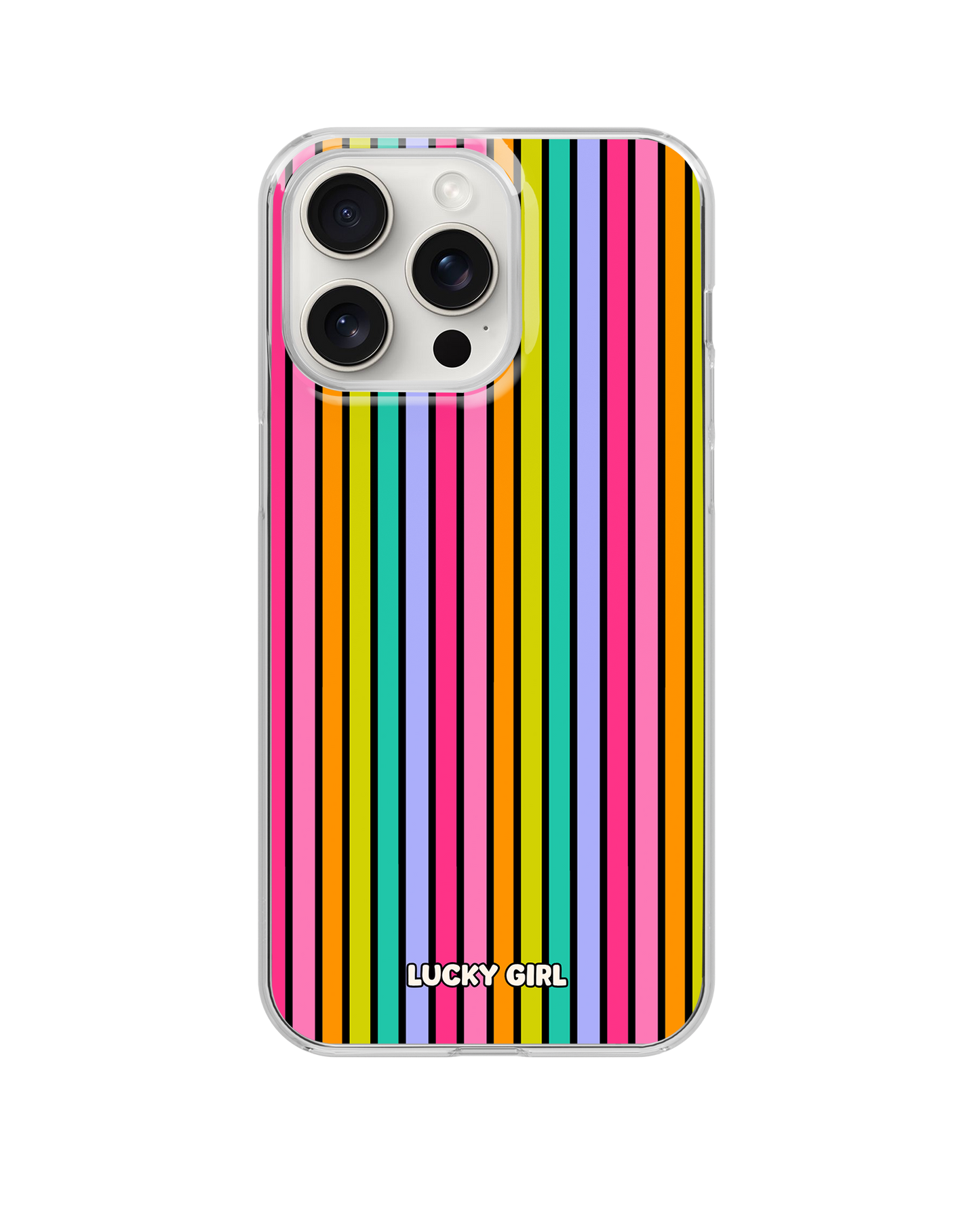 Rainbow Stripes Clear Case Insert