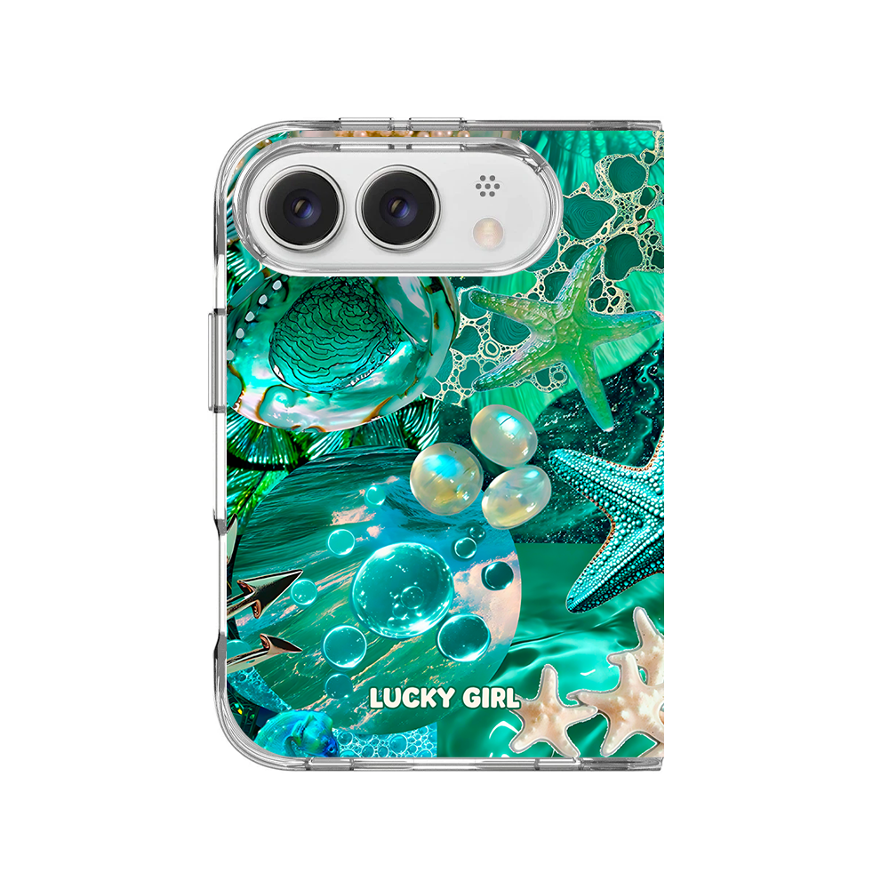 Aquamarine Clear Case Insert iPhone Duo