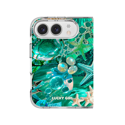 Aquamarine Clear Case Insert iPhone Duo