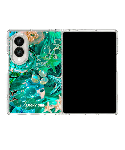 Aquamarine Clear Case Insert Galaxy Z Fold 8 (wide)