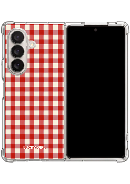 Apple Gingham Clear Case Insert Galaxy Z Fold 7