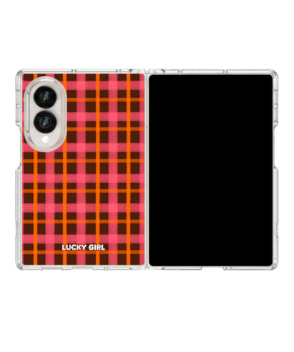 Autumn Glow Plaid Clear Case Insert Galaxy Z Fold 8 (wide)