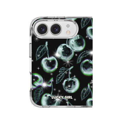 Chrome Cherries Clear Case Insert iPhone Duo