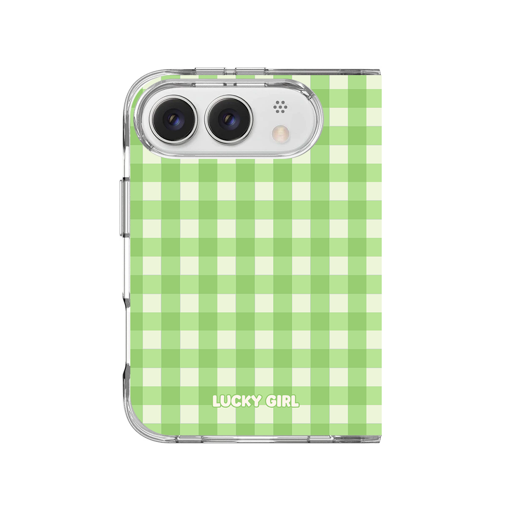 Garden Gingham Clear Case Insert iPhone Duo