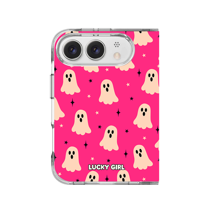 Hot Pink Haunt Clear Case Insert iPhone Duo