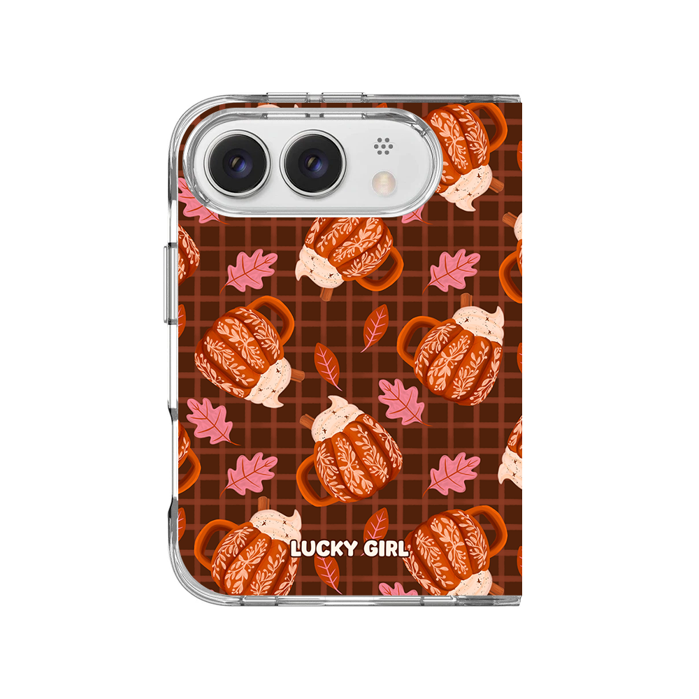 Pumpkin Spice Clear Case Insert iPhone Duo