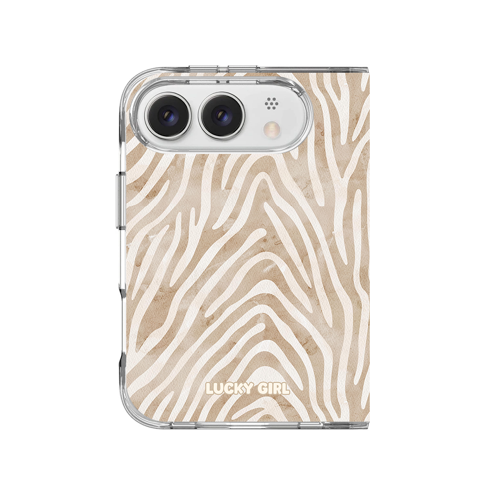 Sandstone Zebra Clear Case Insert iPhone Duo