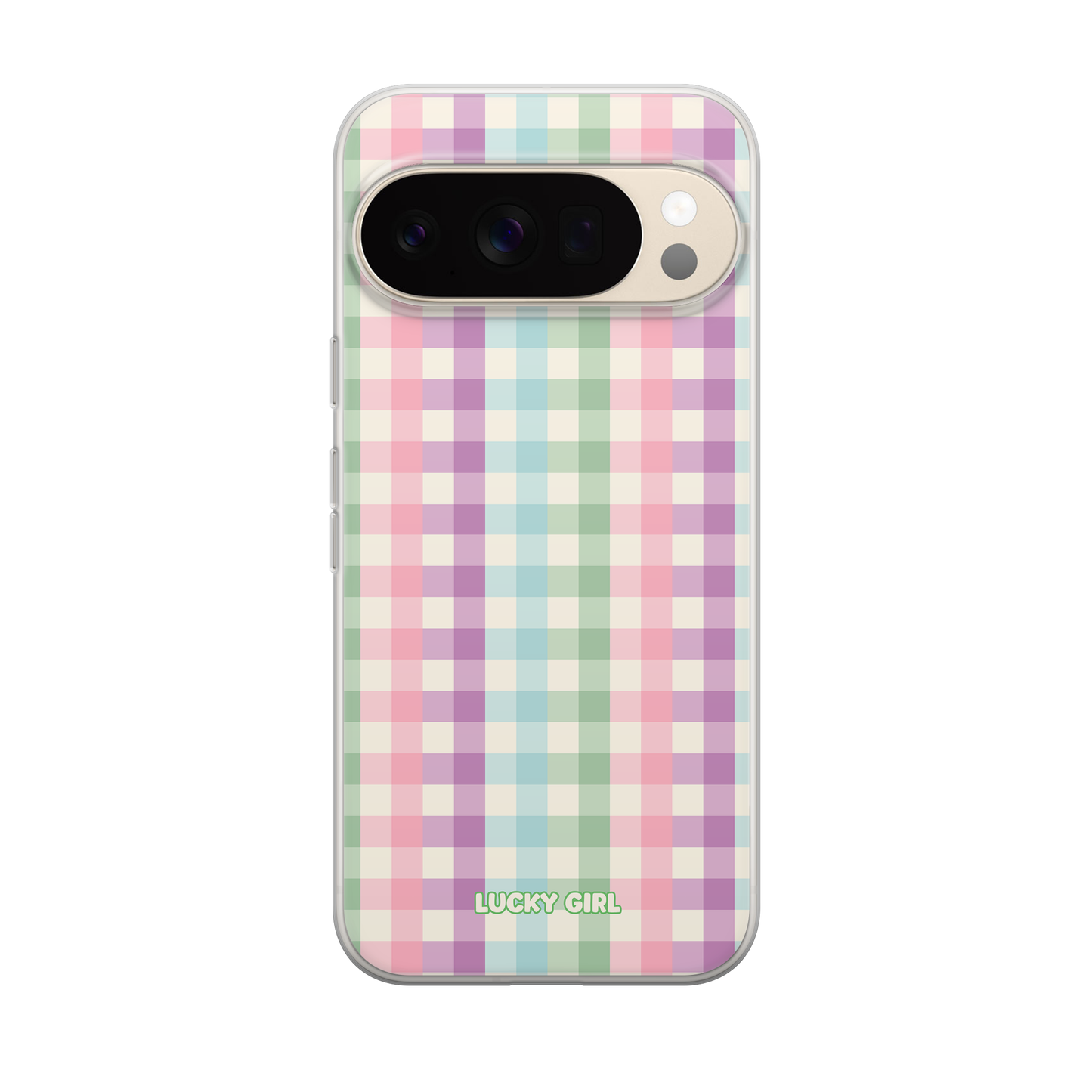 Pastel Gingham Clear Case Insert