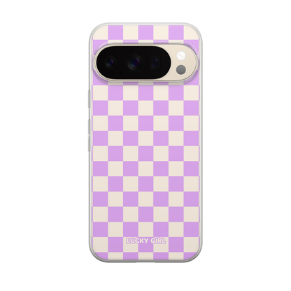 Lavender Checkers II Clear Case Insert
