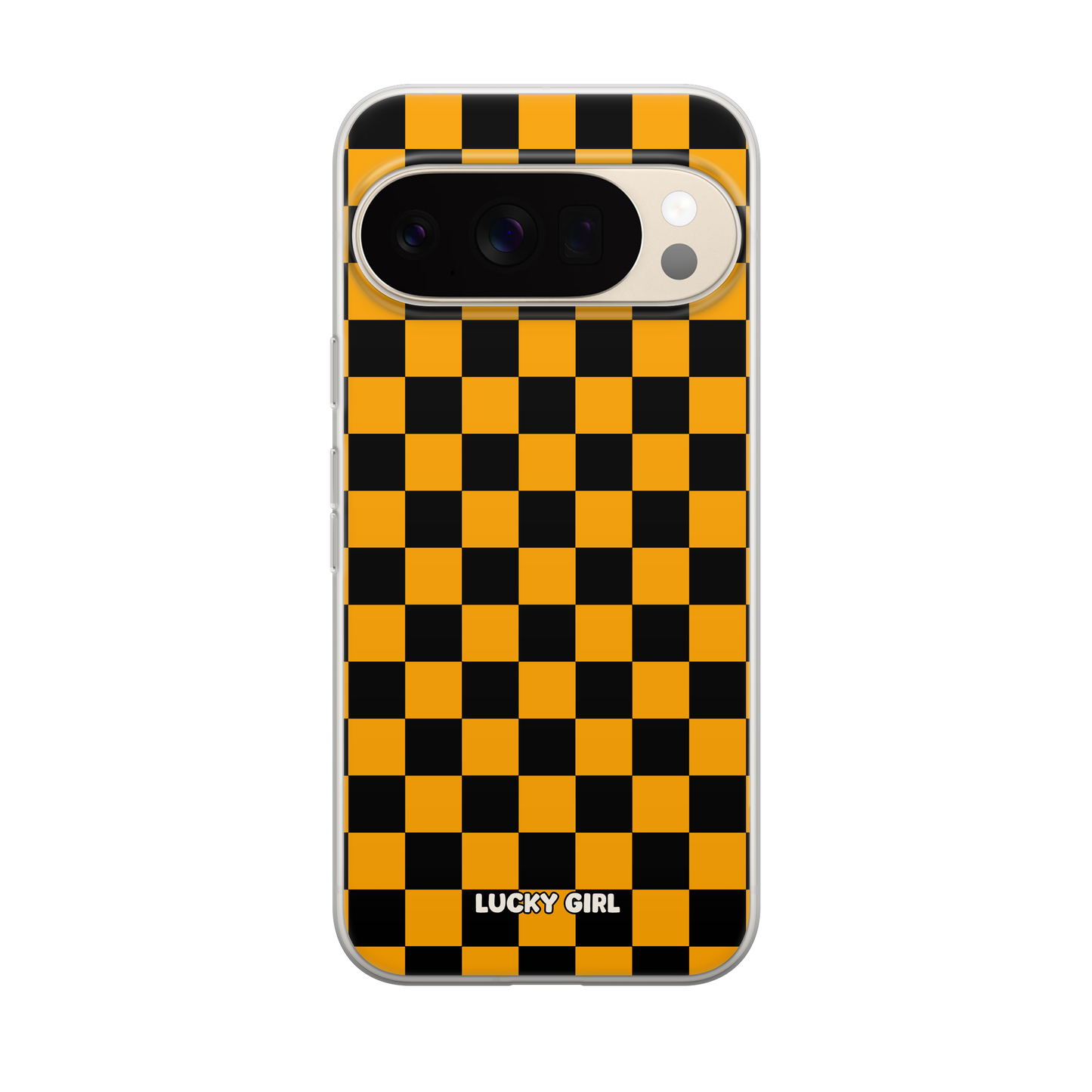Creamsicle Checkers Clear Case Insert
