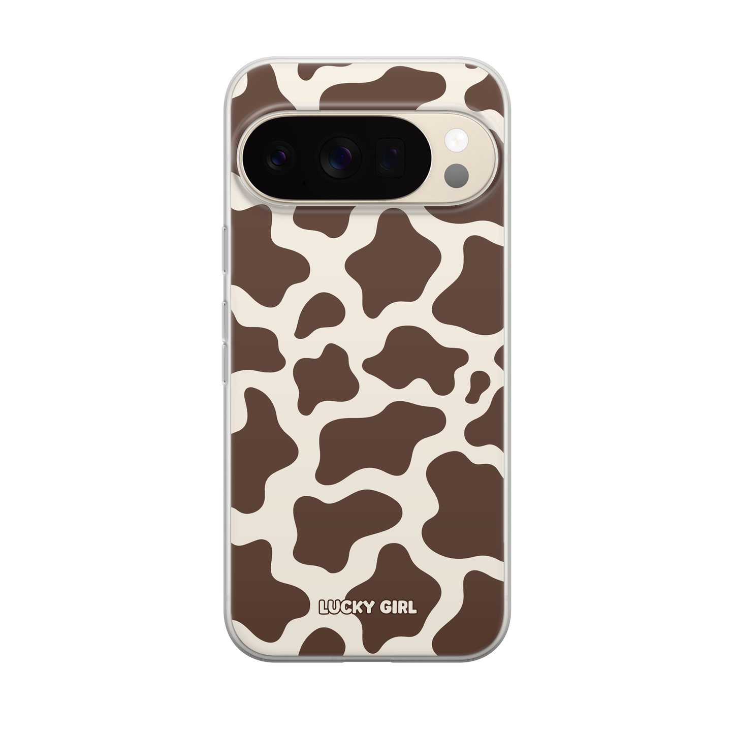 Espresso Cow Print Clear Case Insert