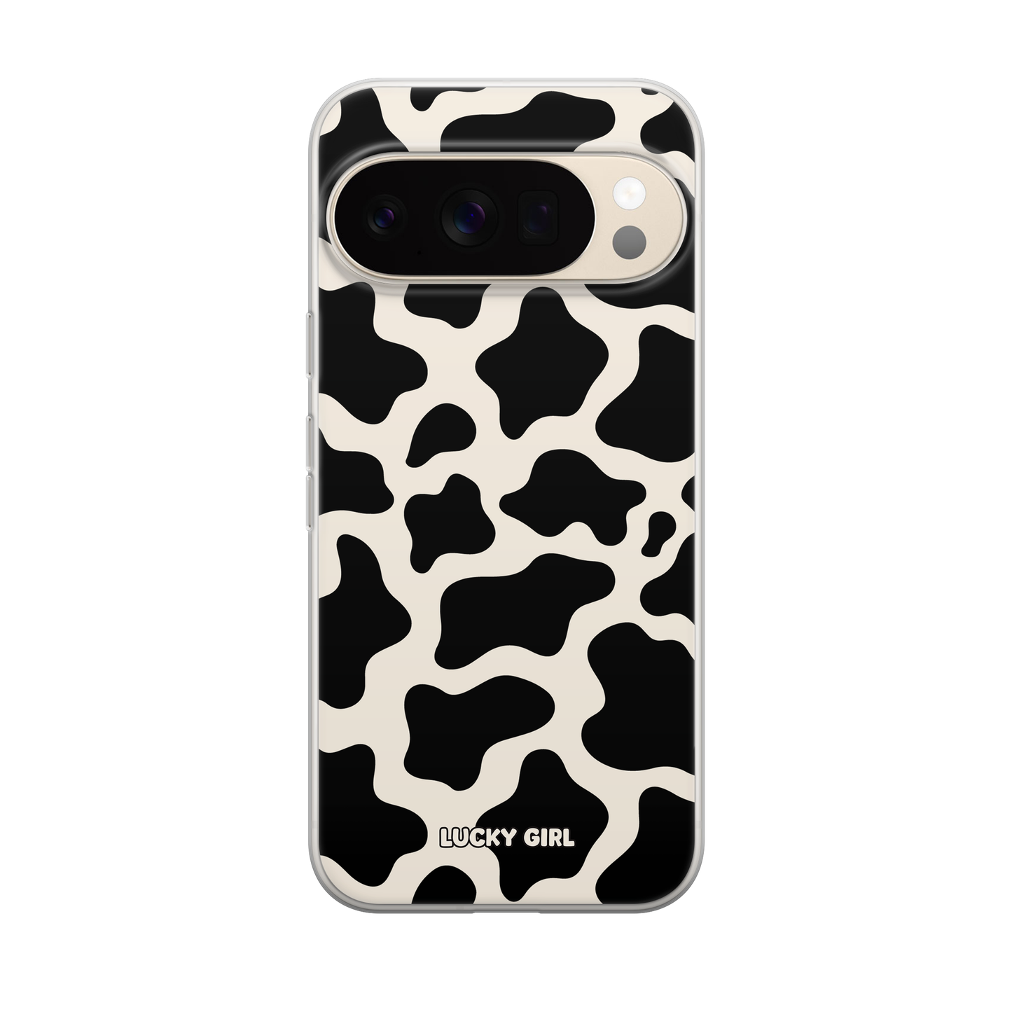 Onyx Cow Print Clear Case Insert