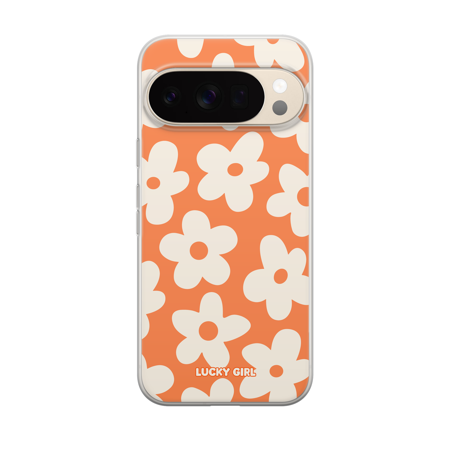 Tangerine Big Blooms Clear Case Insert