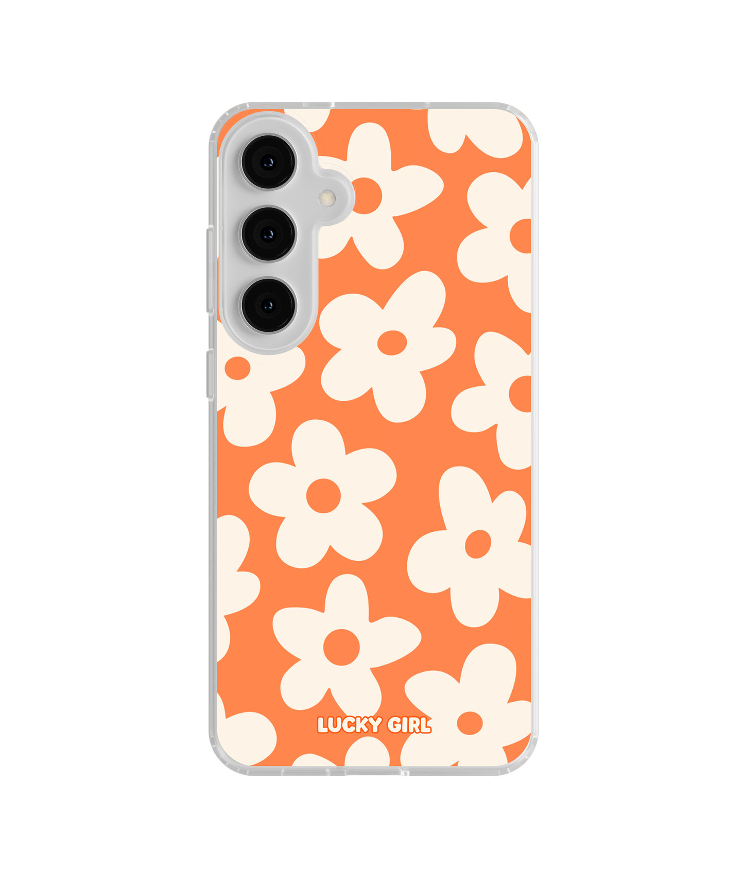Tangerine Big Blooms Clear Case Insert