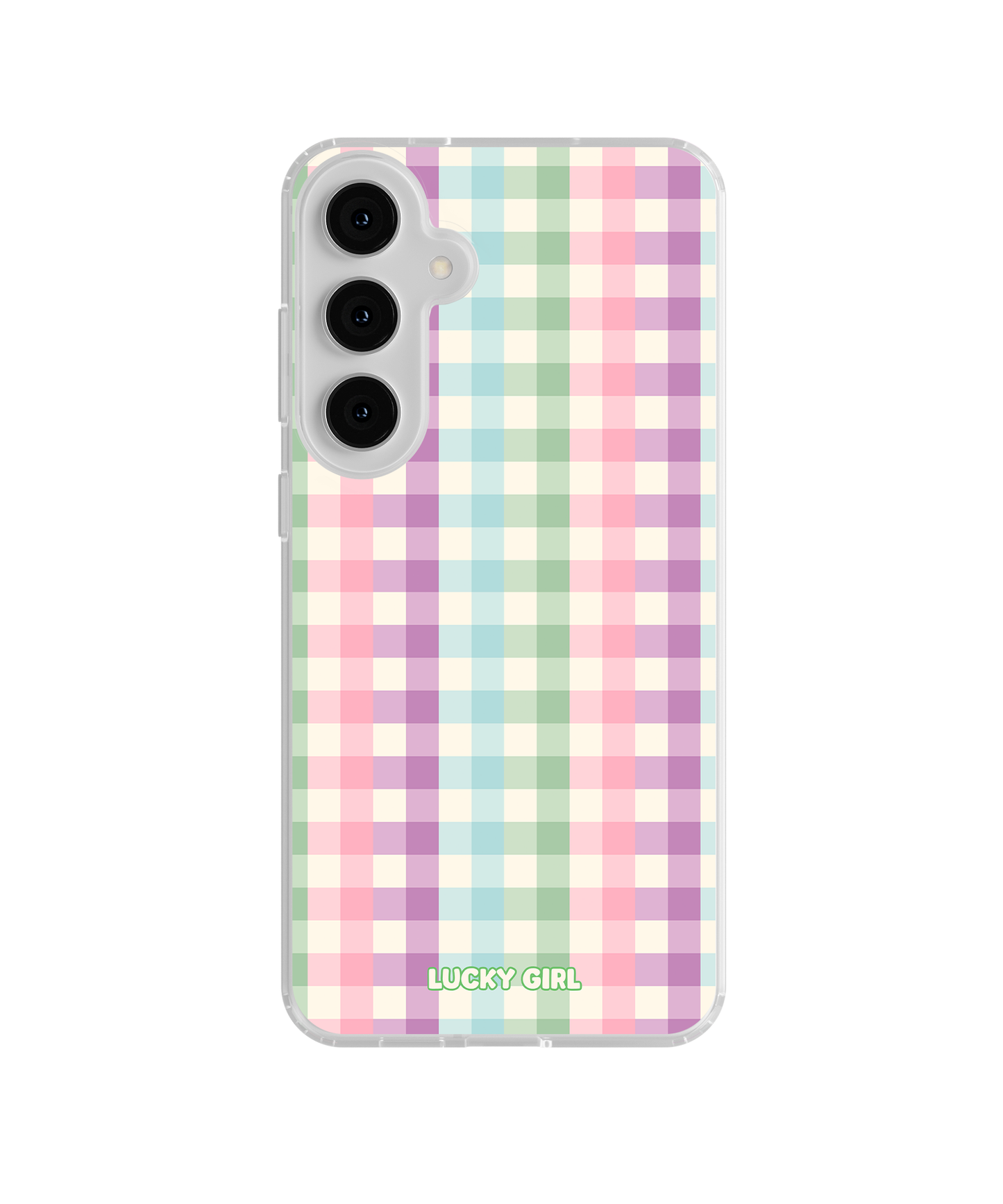 Pastel Gingham Clear Case Insert