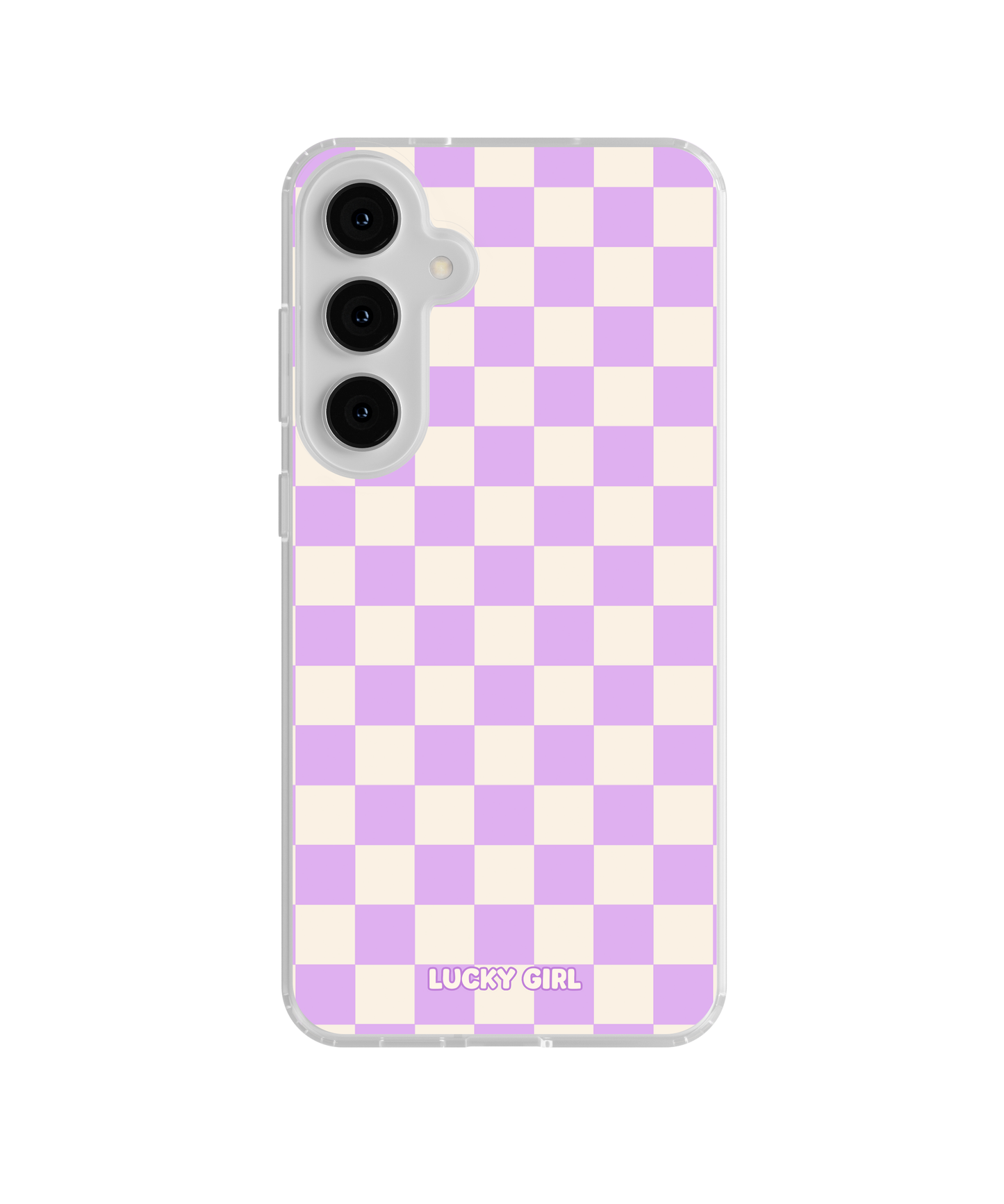 Lilac Checkers II Clear Case Insert