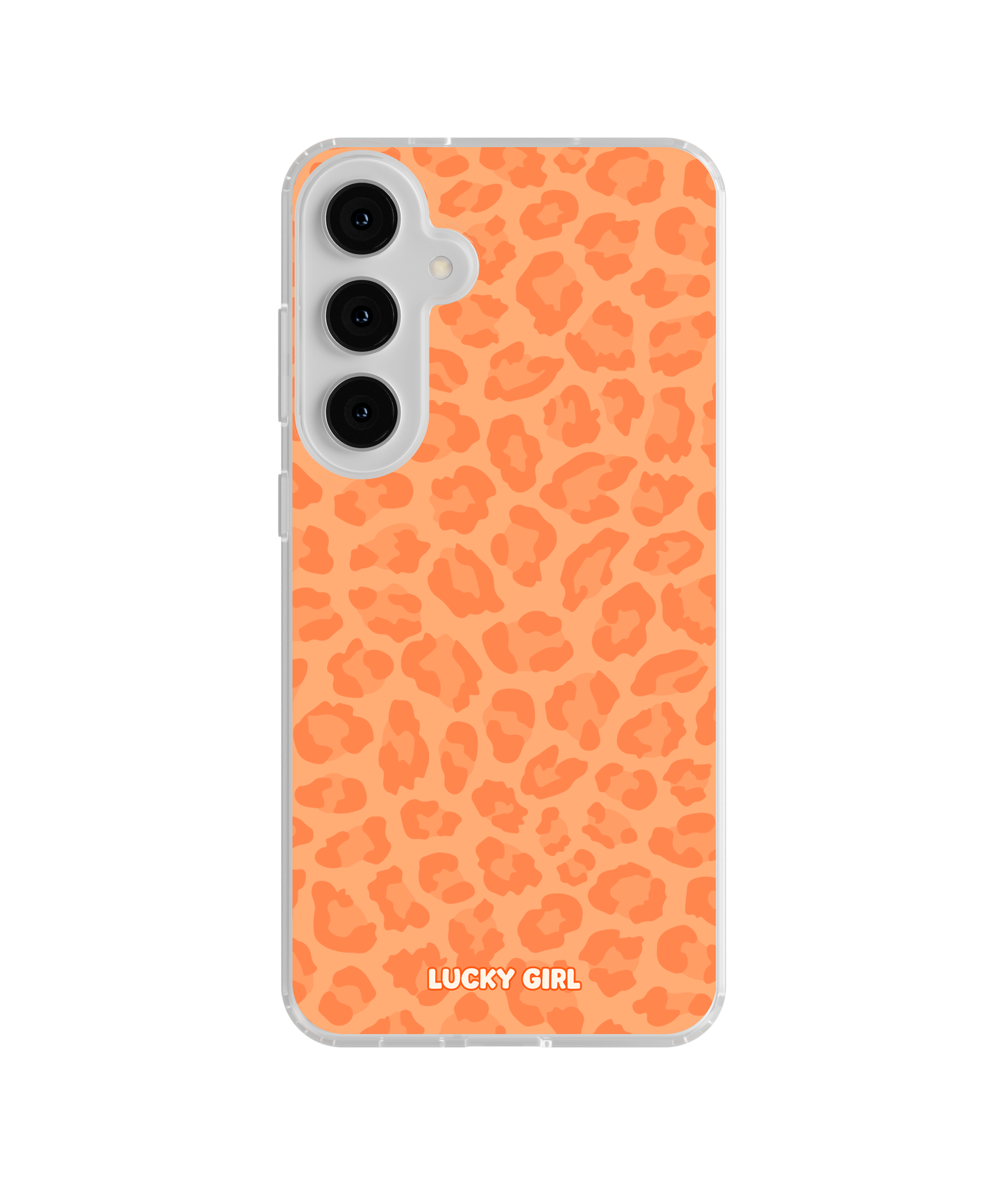Tangerine Leopard Clear Case Insert