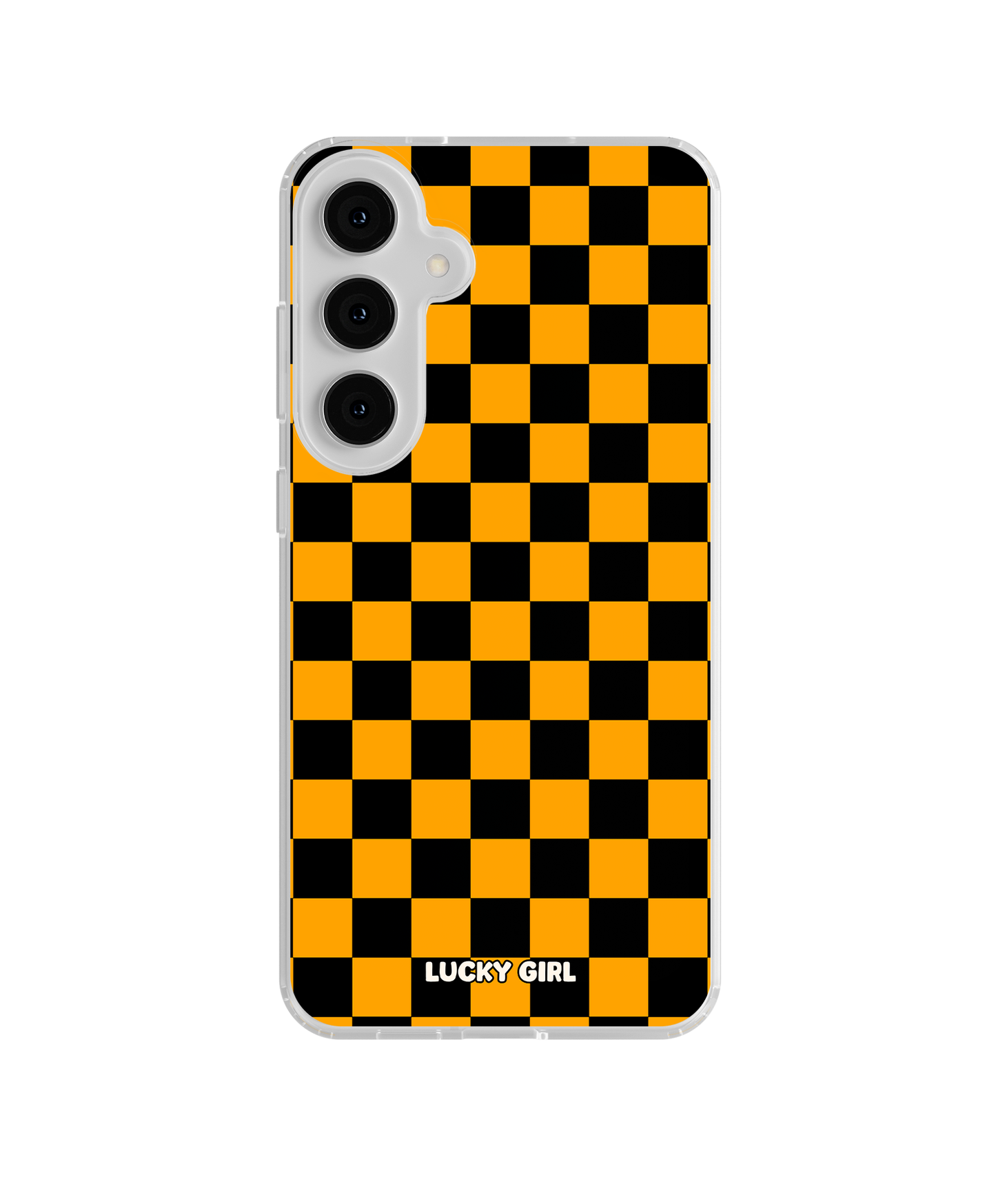 Creamsicle Checkers Clear Case Insert