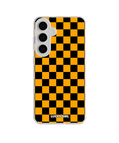 Creamsicle Checkers Clear Case Insert