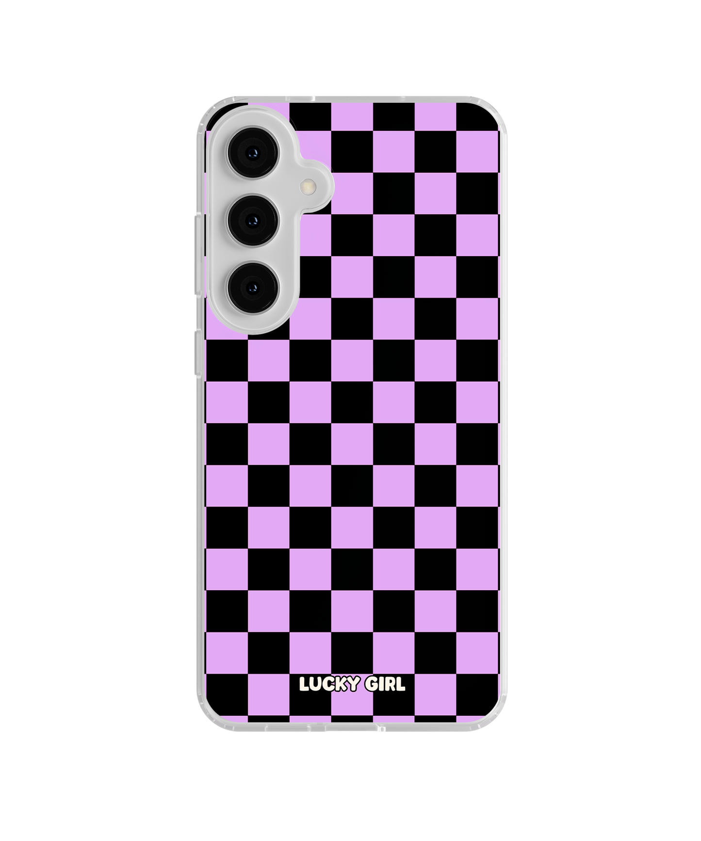 Lavender Checkers Clear Case Insert