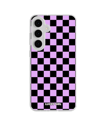 Lavender Checkers Clear Case Insert