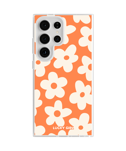 Tangerine Big Blooms Clear Case Insert