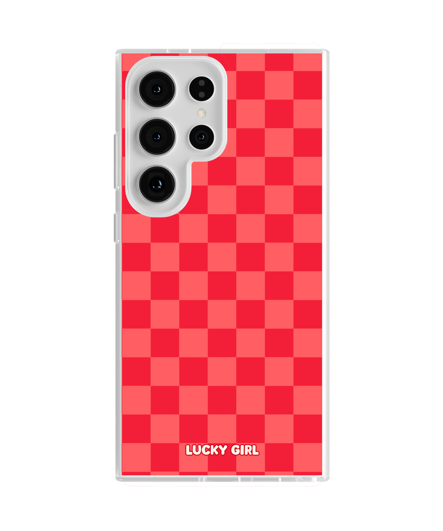 Vermillion Checkers Clear Case Insert