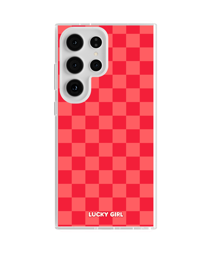 Vermillion Checkers Clear Case Insert