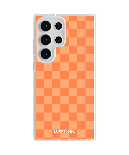 Tangerine Checkers Clear Case Insert