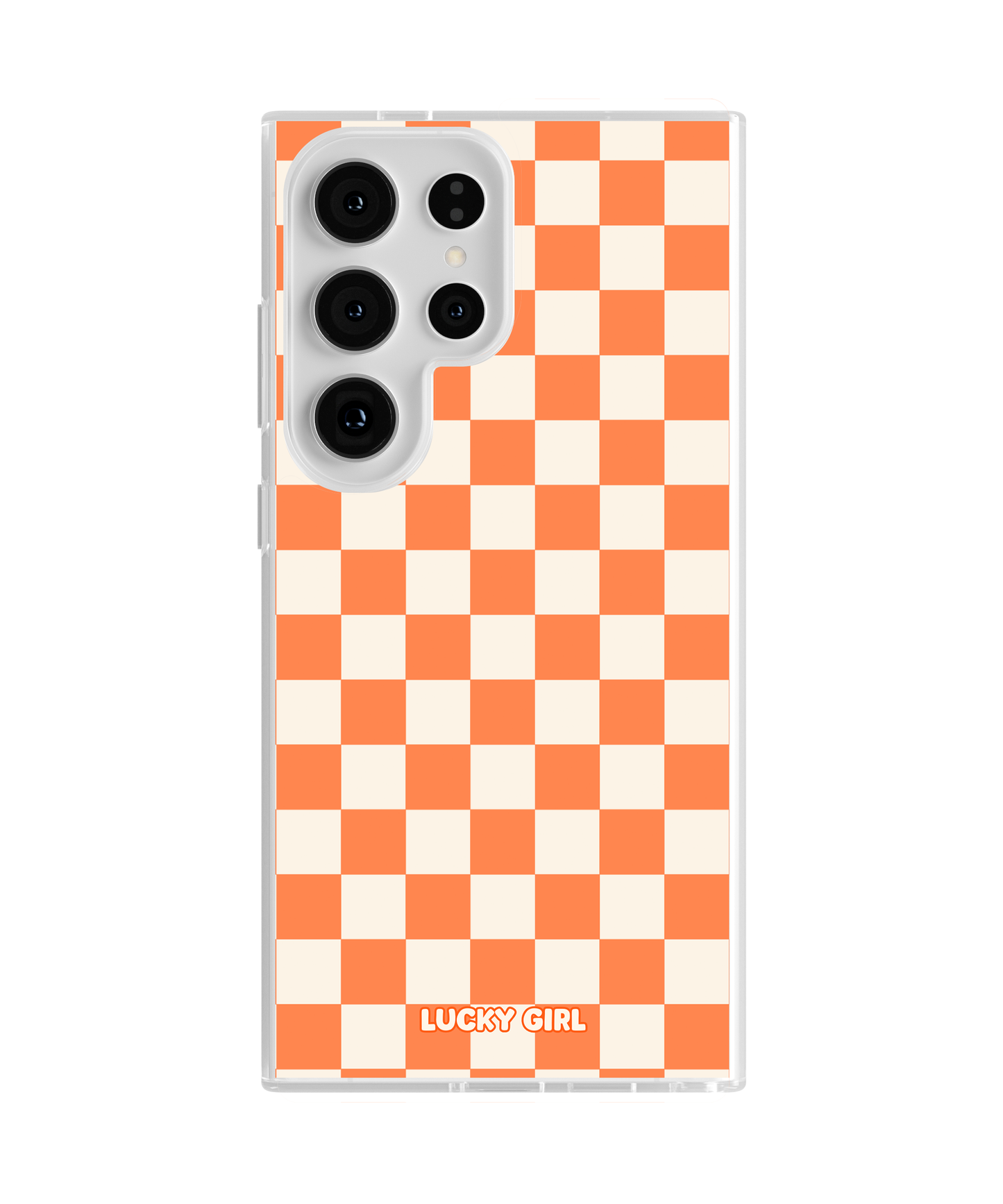 Tangerine Checkers II Clear Case Insert