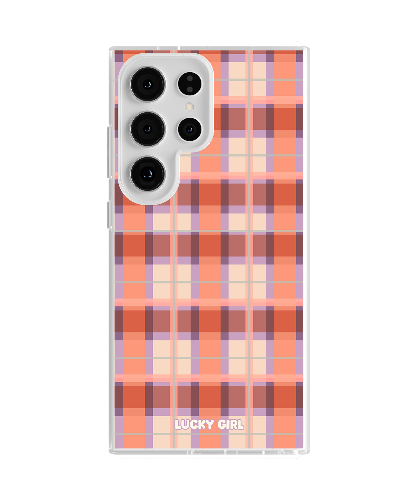 Jelly Bean Plaid Clear Case Insert