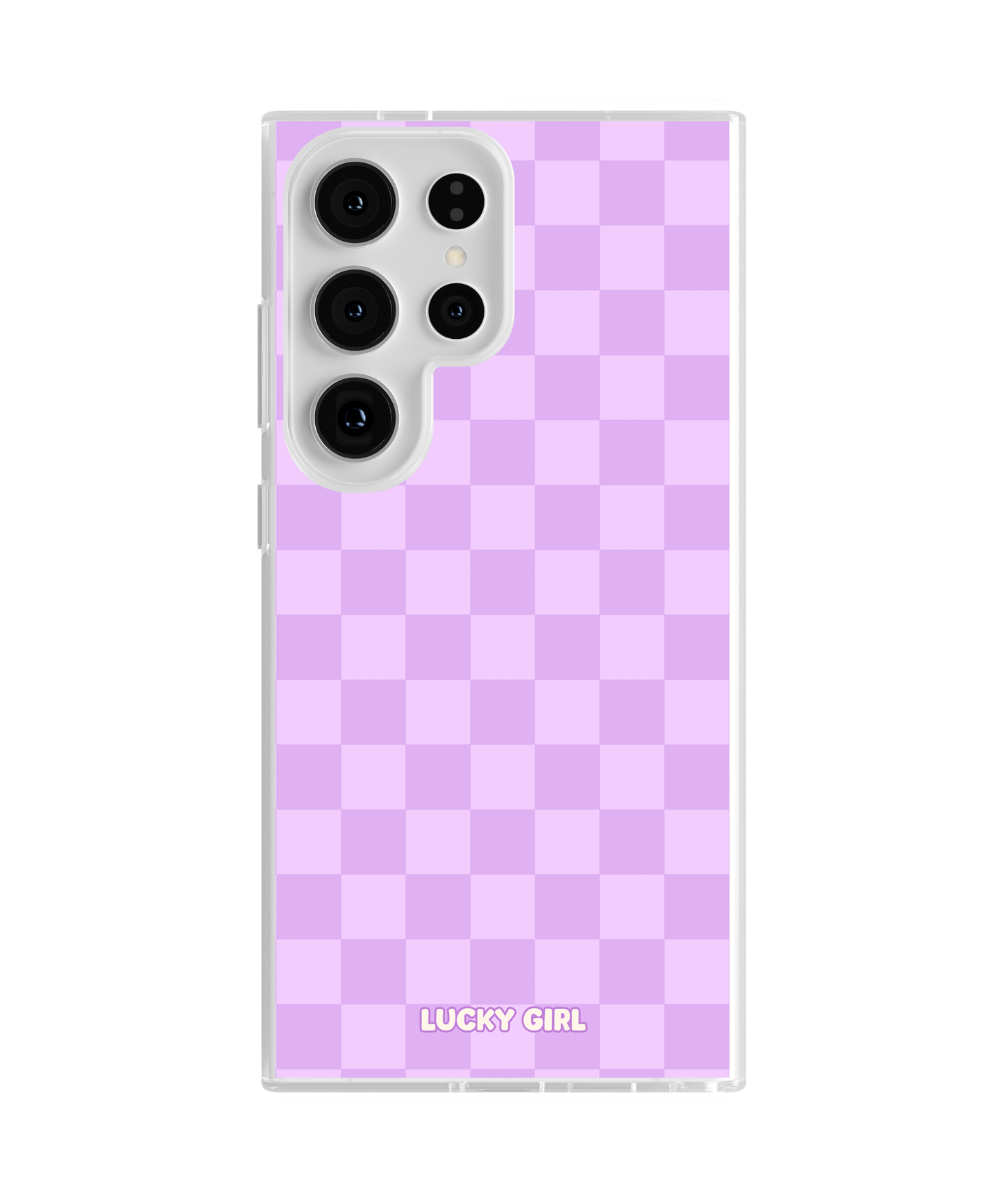 Lilac Checkers Clear Case Insert