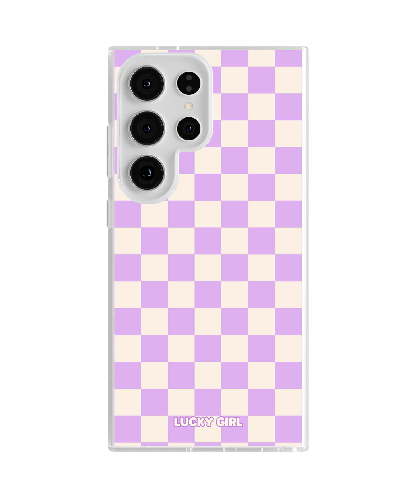 Lilac Checkers II Clear Case Insert