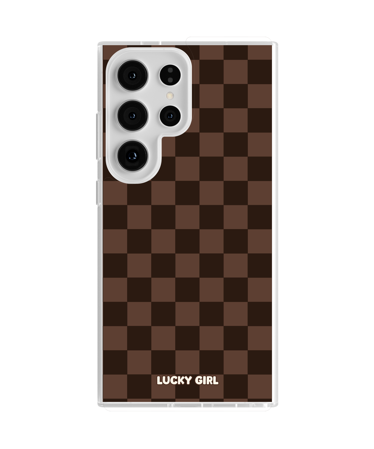 Espresso Checkers Clear Case Insert