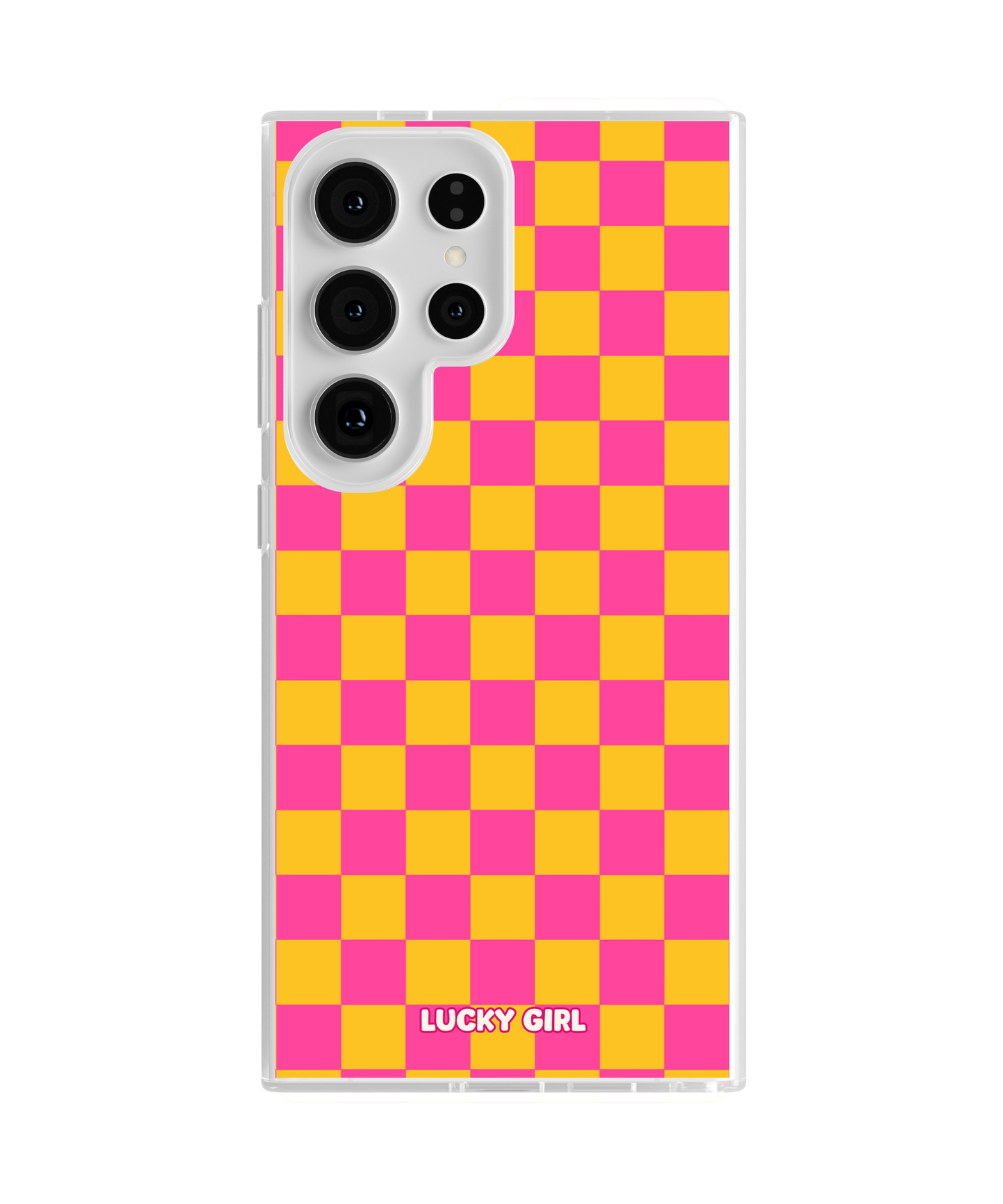 Pink Lemonade Checkers Clear Case Insert