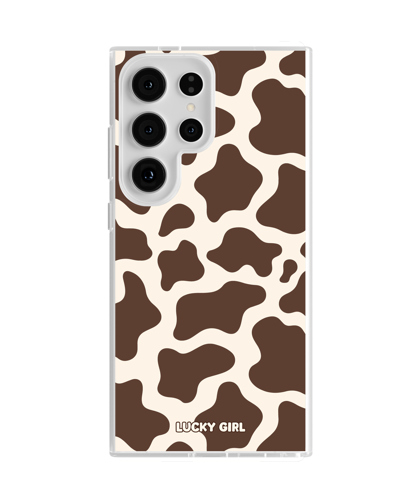 Espresso Cow Print Clear Case Insert