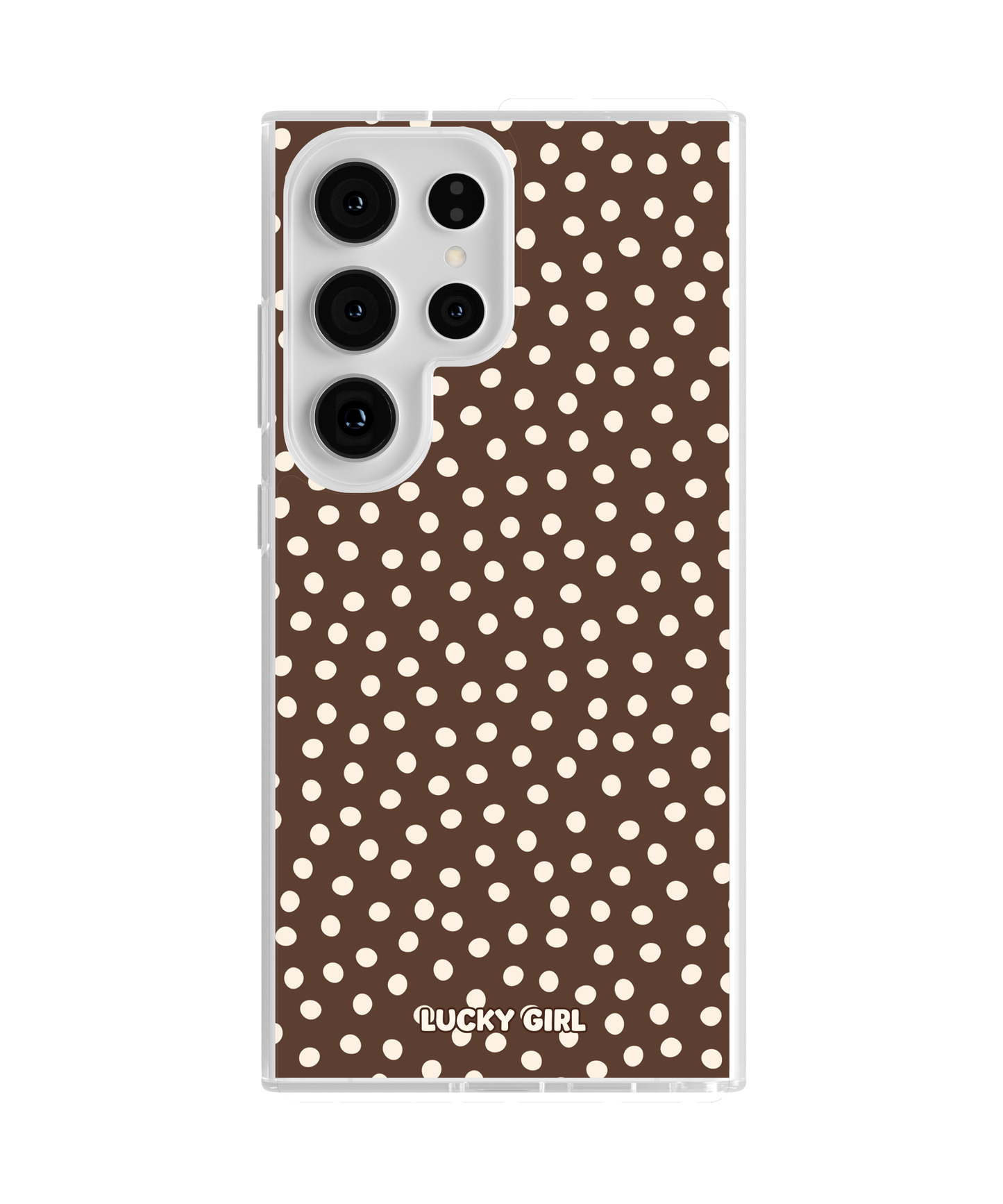 Espresso Dots Clear Case Insert