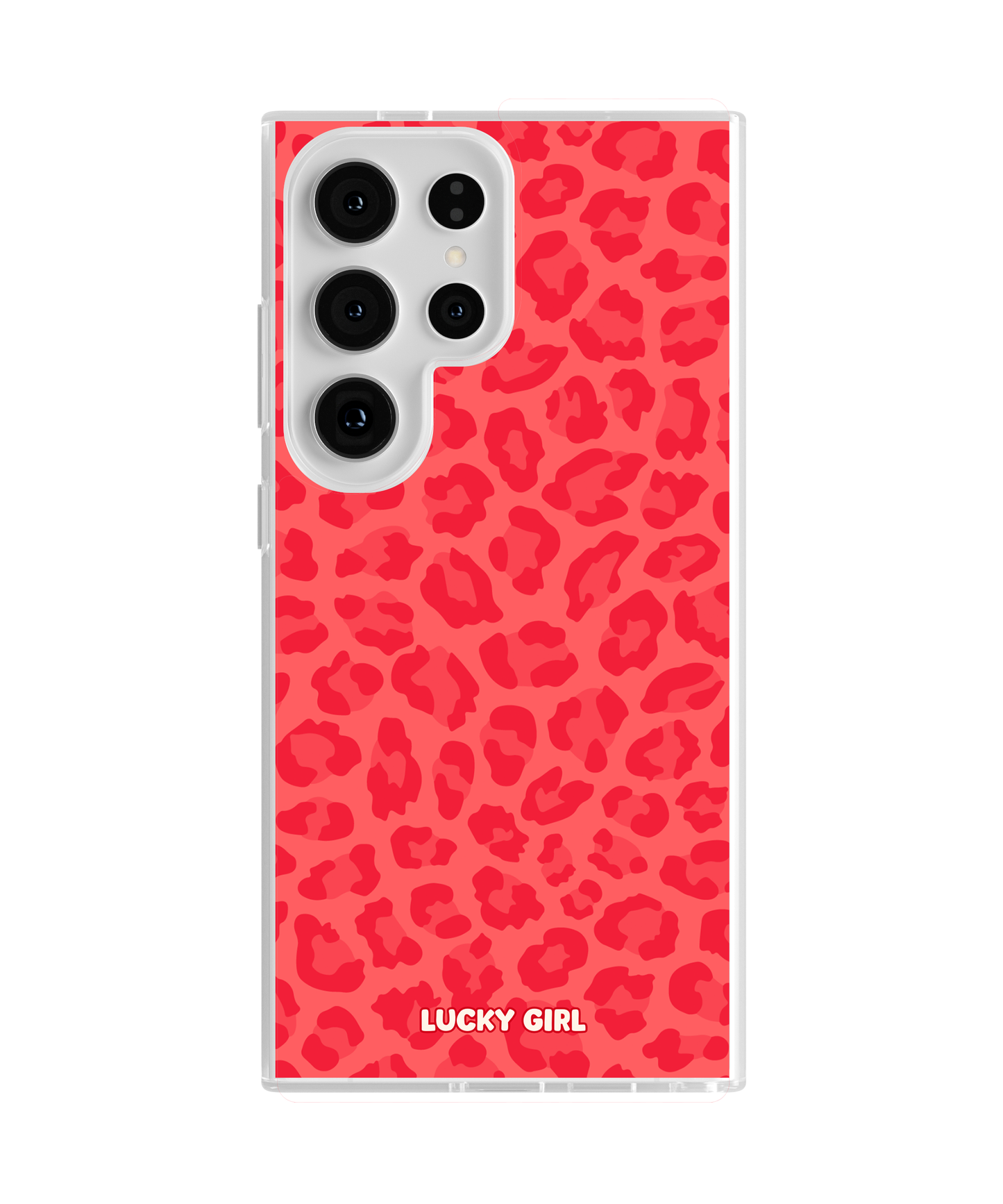 Vermillion Leopard Clear Case Insert