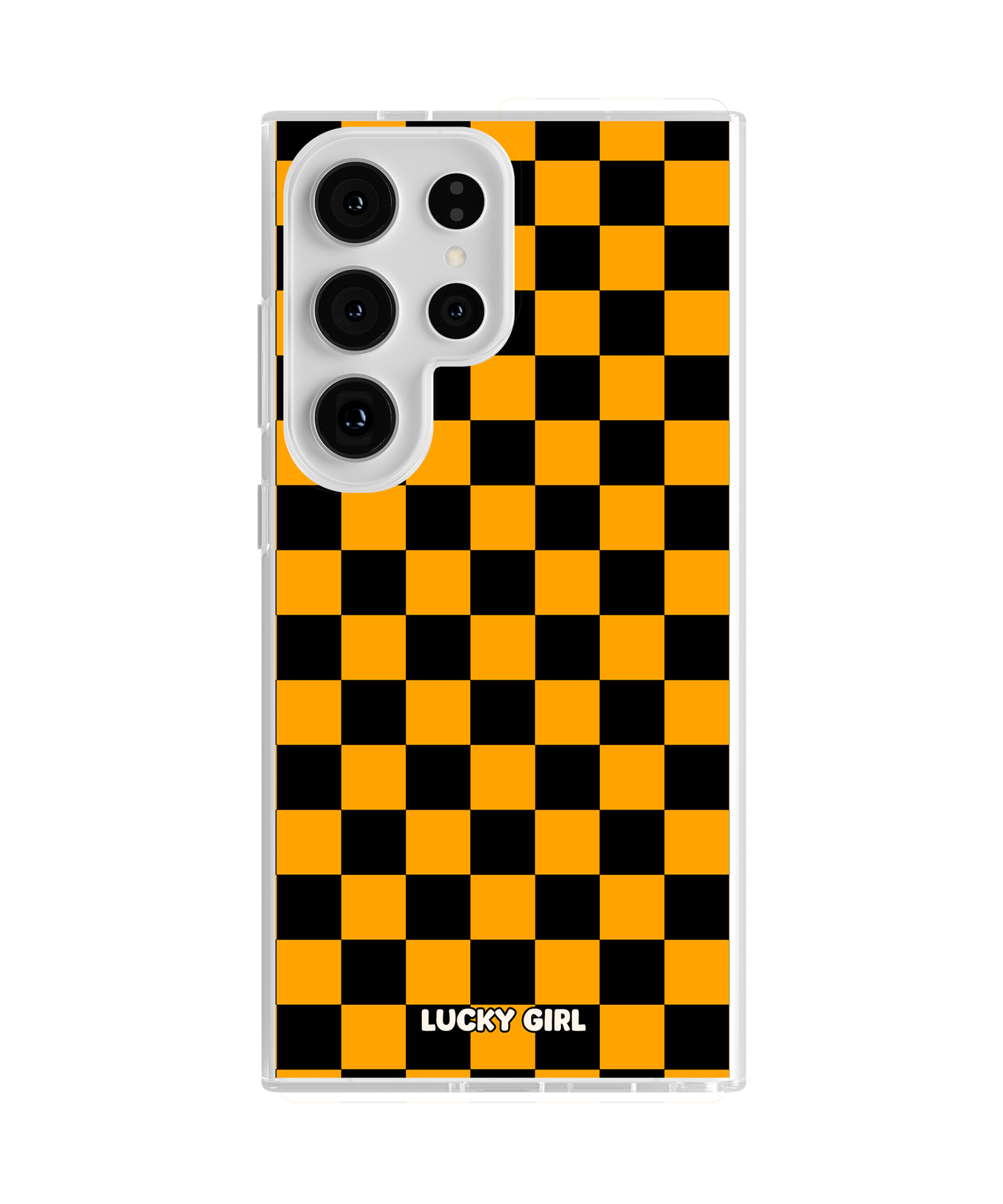 Creamsicle Checkers Clear Case Insert