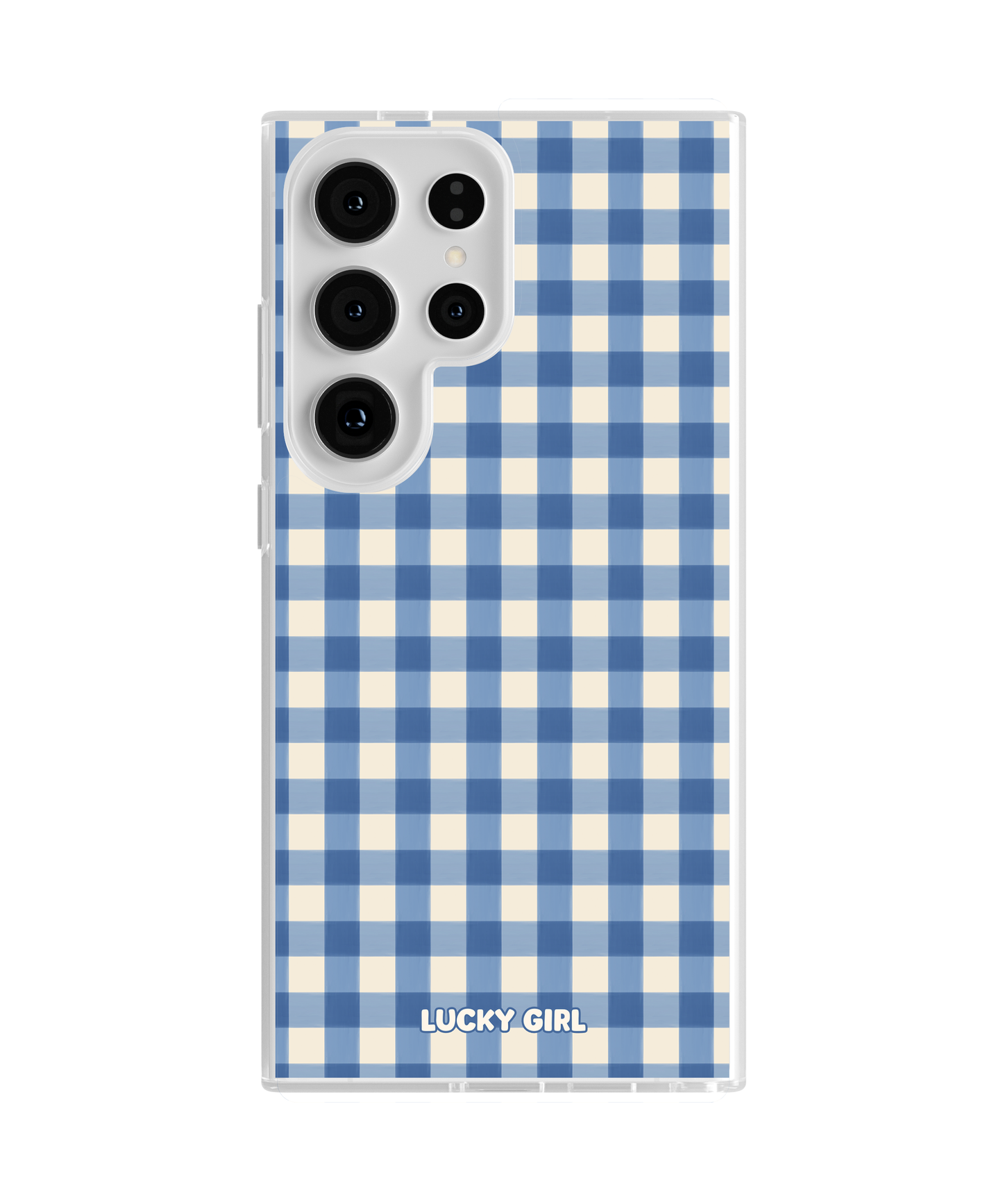 Blueberry Gingham Clear Case Insert