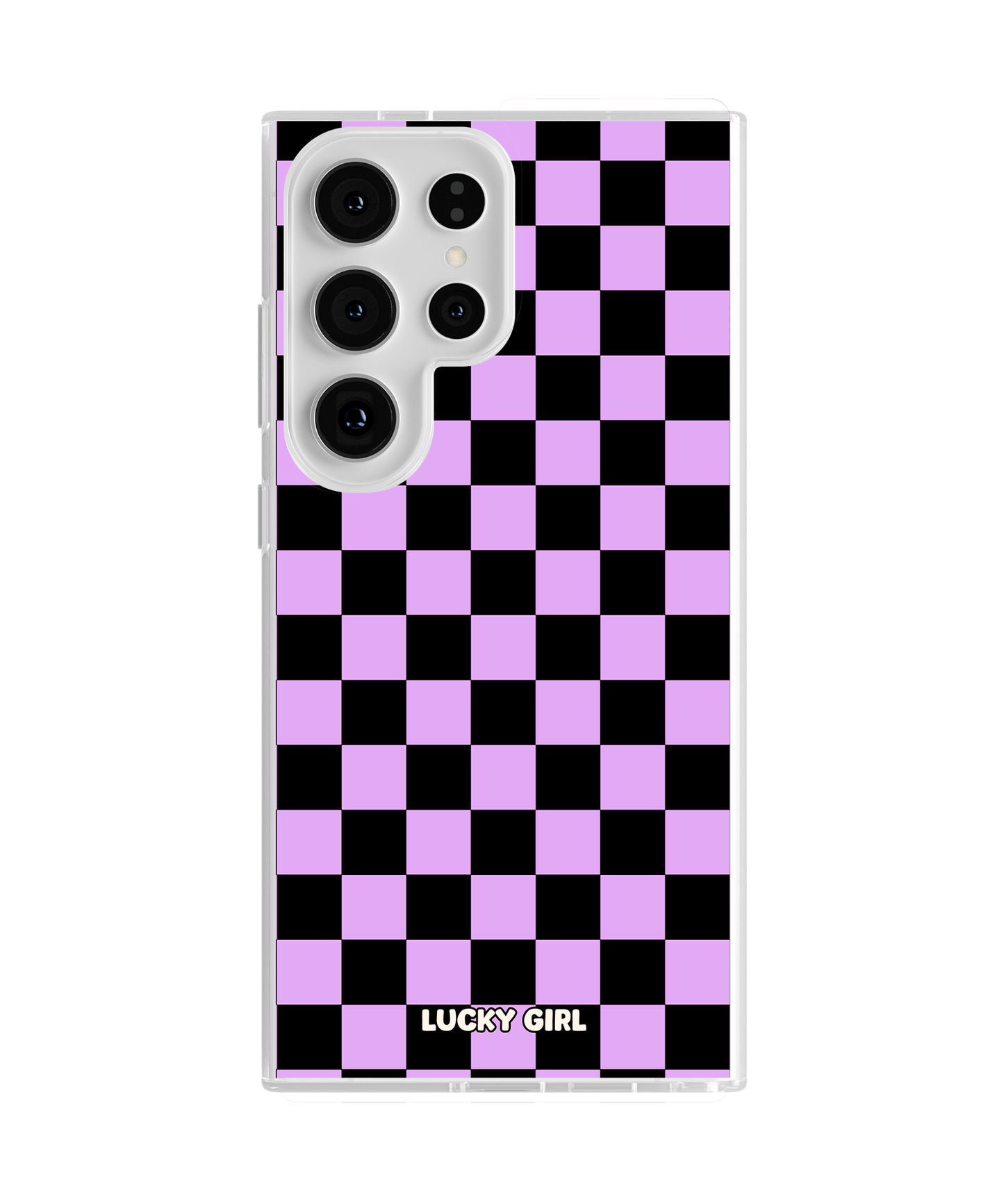 Lavender Checkers Clear Case Insert