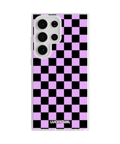 Lavender Checkers Clear Case Insert