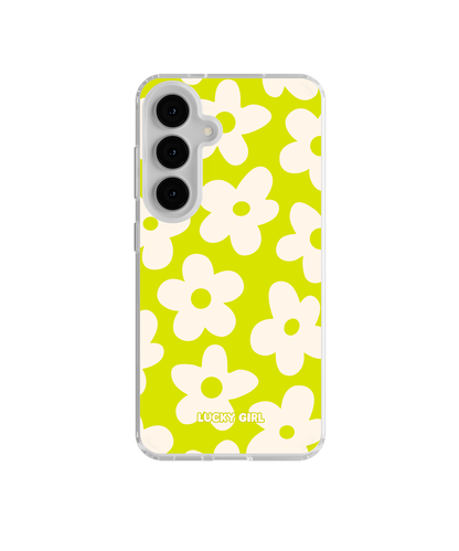 Electric Lime Big Blooms Clear Case Insert