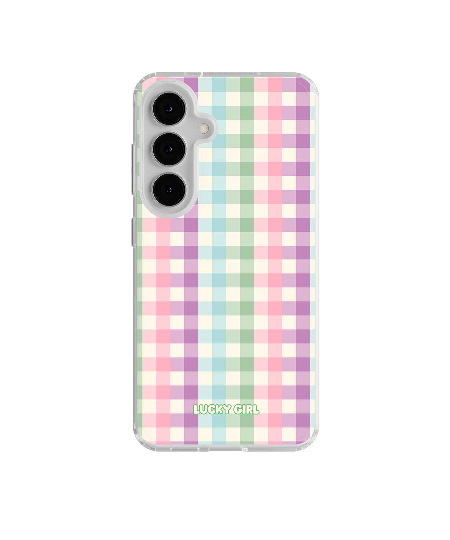 Pastel Gingham Clear Case Insert