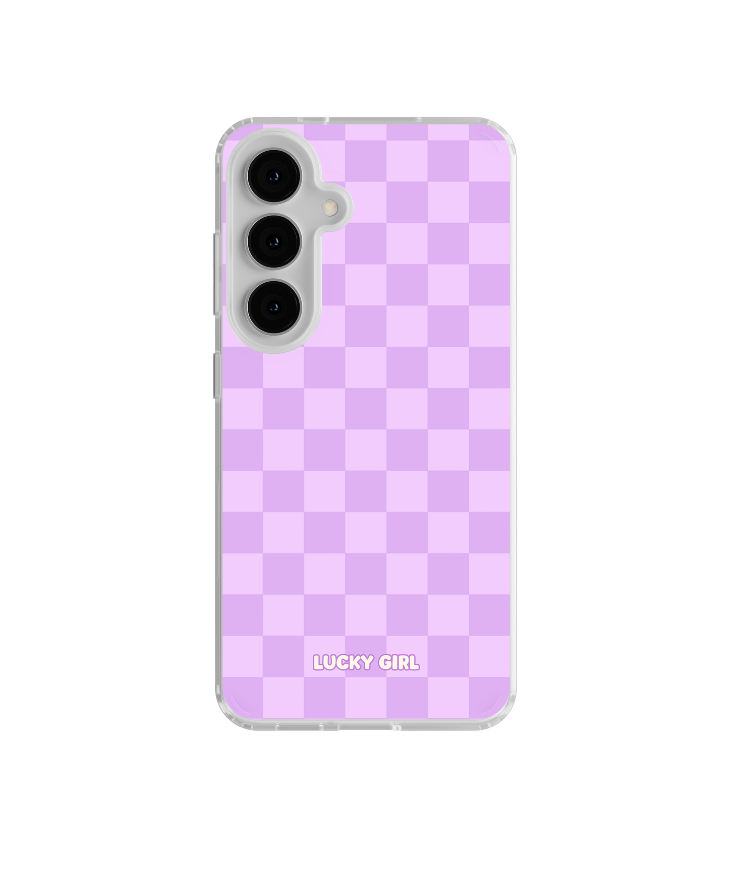 Lilac Checkers Clear Case Insert