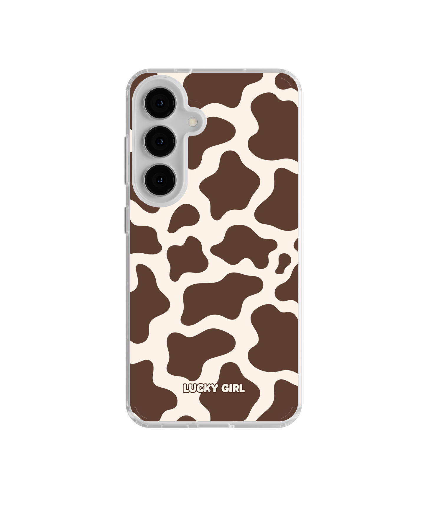 Espresso Cow Print Clear Case Insert
